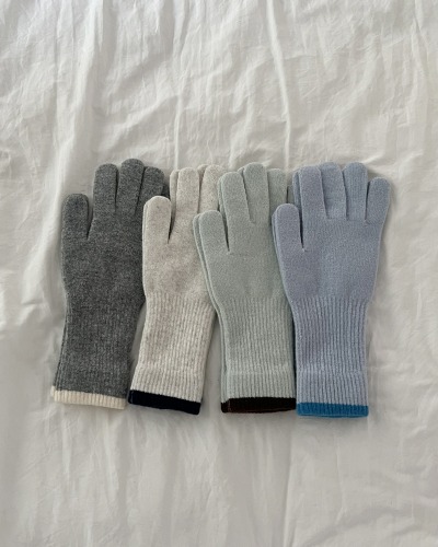 캐시미어 배색 gloves